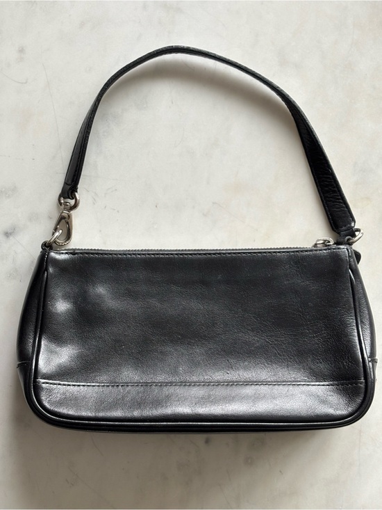 Coach Handbags - COACH Vintage Hamptons Y2K Black Leather Mini Demi Bag #7785